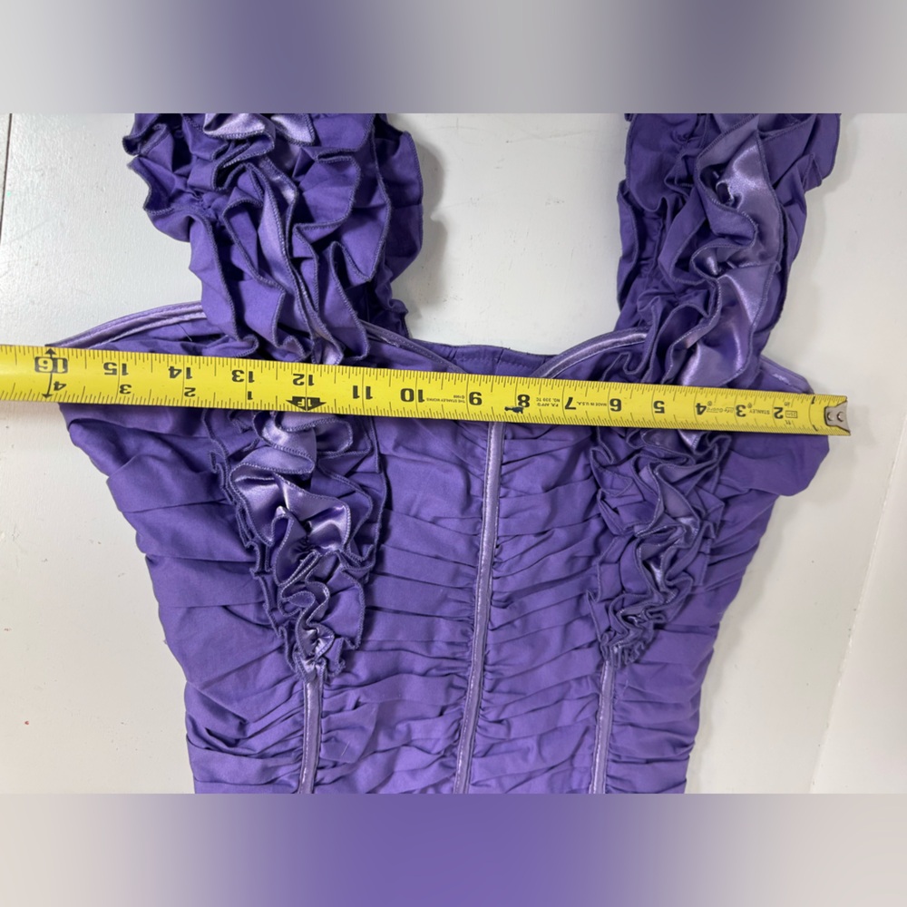 NWOT Purple Ruffled Women's Corset Top - Picture 10 of 16